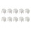 10PCS 9Pin Ceramic Vacuum Tube Socket for 12AX7 12AU7 Silver-Plated 3
