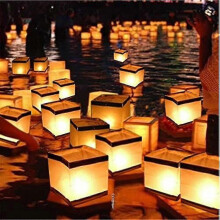 20pcs Water Floating Candle Holder Waterproof Candlestick Lantern Wishing Light Candle 15x15cm