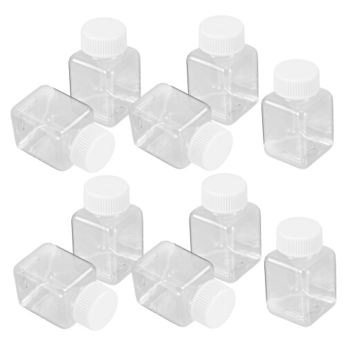 10pcs Plastic Storage Bottles Set for Crafts, Lightweight Reusable Containers for Beads and Liquid Sampling