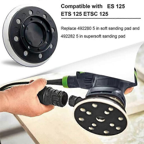 Disco de lixa de substituição Ultra Durable 492280, 125 mm (5 polegadas), macio, com 8 furos, compatível com Festool. 1