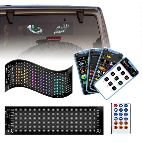 2PCS Windshield Devil'S Eyes Bliking Flashing LED Eyes on the Windshield Truck Window LED Screen for 1
