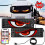 2PCS Windshield Devil'S Eyes Bliking Flashing LED Eyes on the Windshield Truck Window LED Screen for 4