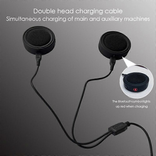 Ασύρματα Ακουστικά Bluetooth για Κράνος Μοτοσικλέτας, Αδιάβροχα 2 Τεμάχια 1