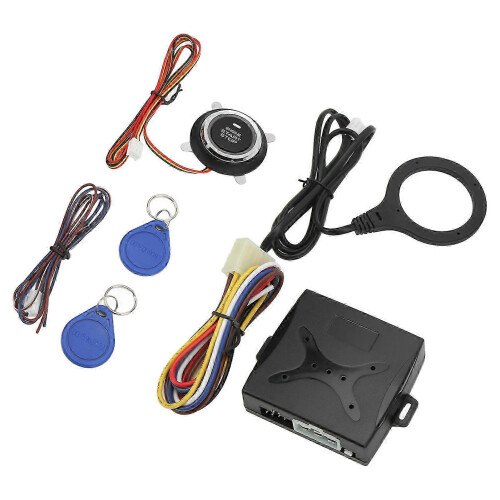 Universal Smart Keyless Ignition Kit with Push Start/Stop Button for 12V Vehicles 1