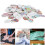 100Pcs Button Set Colored Egg Shape Wooden Sewing Decorative Buttons with Perforations 3