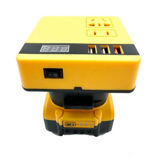 Μετατροπέας DC 18V σε 220V για μπαταρία Dewalt 18V 20V 2