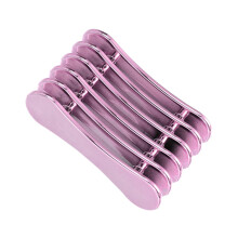 5 Grid Nail Brush Holder Electroplating Purple Nail Art Brush Organizer for Salon and DIY Use
