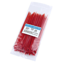 (Red) 100pcs/set Cable Ties Self-locking Good Insulation 7 Colors Heavy Duty Cable Ties For Home - RiRi