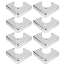 8Stk ABS Billiard Schutz Chrom Finish Pooltisch Silber