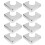 8Stk ABS Billiard Schutz Chrom Finish Pooltisch Silber 1