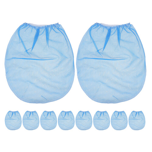 10Stk Robust Polyester Farbsiebbeutel Für Eimer Und Garten Himmelblau