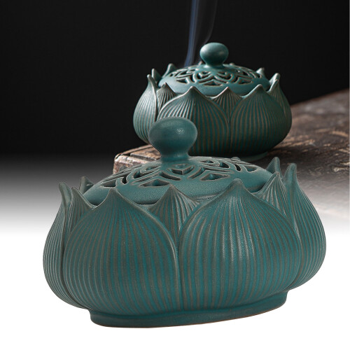 Lotus Incense Burner - Ceramic Flower Shaped 2