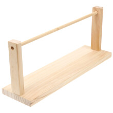 Wooden Ribbon Holder Rack for Craft and Sewing Supplies, Tangle Storage Organizer for Wrapping