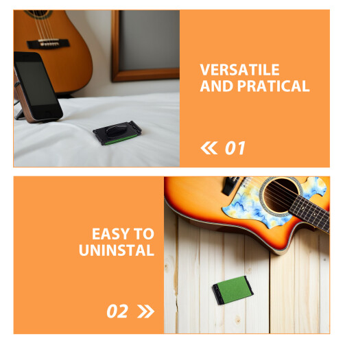 2Pcs Portable Guitar String Wiper Green ABS Cotton for Easy Cleaning 2