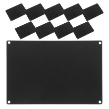 10Stk Aluminium Namensschilder Schwarz DIY Gravurplatte Mit Bohrung