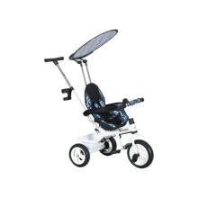 6 in 1 Tricycle for Kids with 5-point harness straps, Removable Canopy, Blue