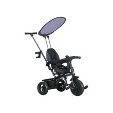6 in 1 Tricycle for Kids with 5-point harness straps, Removable Canopy, Dark Blue