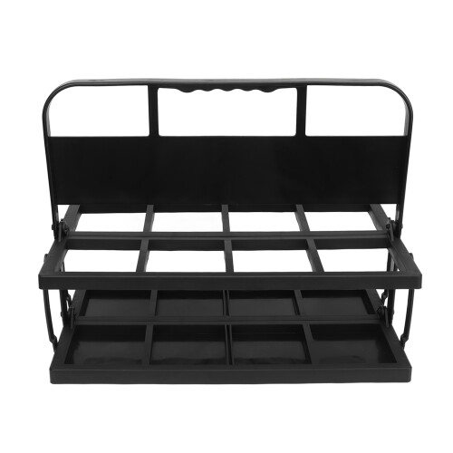 Collapsible 8-Hole Water Bottle Carrier Black 1