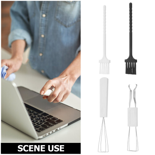 1Set Multipurpose Keyboard Brush Set with Keycap Puller Plastic Steel 2