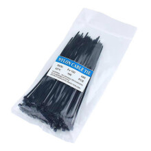 (Black) 100pcs/set Cable Ties Self-locking Good Insulation 7 Colors Heavy Duty Cable Ties For Home - RiRi
