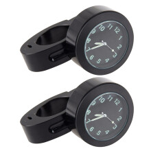 2Stk Mini Uhr Lenker Schwarz Aluminium
