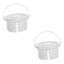 2 Pack Paint Brush Washer with Palette for Easy Cleaning and Mixing, Reusable Artist Water Bucket