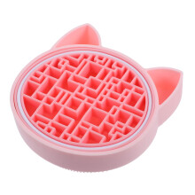 Makeup Brush Cleaning Mat with Holder, 2 in 1 Silicone Brush Cleaner Pad for Fast Drying and Storage