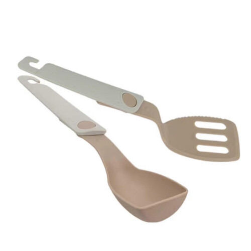 (Spoon) Outdoor Tableware Foldable Portable Camping Cutlery For Barbecue Kitchen Bbq Spoon 2
