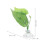 3Stk Grüne Betta Ruheblätter Plastik Aquarium Pflanzen 2