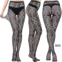 (style 2) 3 Pairs Lace Patterned Tights Fishnet Floral Stockings Small Hole Pattern Leggings Tights Net Pantyhose - Pengj