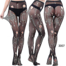 (style 7) 3 Pairs Lace Patterned Tights Fishnet Floral Stockings Small Hole Pattern Leggings Tights Net Pantyhose - Pengj