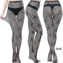 (style 37) 3 Pairs Lace Patterned Tights Fishnet Floral Stockings Small Hole Pattern Leggings Tights Net Pantyhose - Pengj