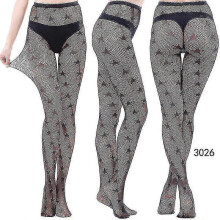 (style 25) 3 Pairs Lace Patterned Tights Fishnet Floral Stockings Small Hole Pattern Leggings Tights Net Pantyhose - Pengj