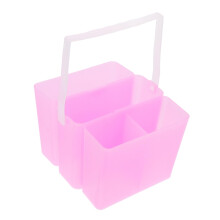 Detachable Paint Brush Holder and Washing Bucket for Watercolor Oil Painting Easy Cleaning Pink Basin