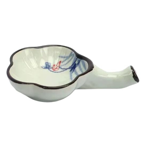 11cm Ceramic Pen and Brush Organizer with Dual Function Ink Disc and EasyClean Glazed Surface