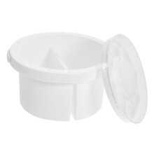 3in1 Paint Brush Cleaning Bucket with Builtin Brush Slots and EasyClean Surfaces for Artists