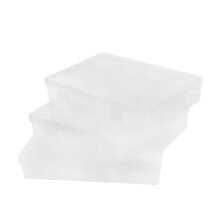 Transparent Storage Box Set of 3, Bead Organizer with EasyView Design for Earrings and Crafts