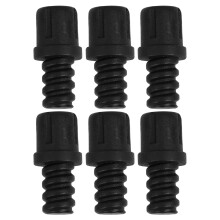 6Stk Toilettenbürsten Kopfadapter, Gewindeteile, Ergonomisch, Schwarz