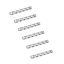 Acrylic Nail Brush Holder 6 Pack with Five Compartments, Clear Organizer for Salon and Home Use