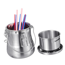 Metal DoubleLayer Paint Brush Washer with Palette Lid and Brush Holder for Oil and Watercolor Painting