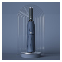 Automatic Umbrella for Men, Windproof Compact Travel Umbrella with Durable Fiber Frame and Ergonomic Grip