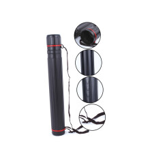 Expandable Drawing Tube for Posters and Blueprints, Durable Plastic Storage Tube, Lightweight Black Design