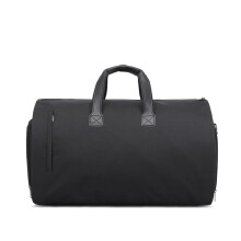 Garment Bag for Travel, 2 in 1 Convertible Carry on Garment Duffel with Shoe Compartment, Wrinkle Black