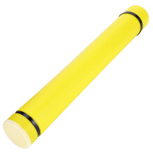 Poster Tube with Flip Cover for Drawing Paper, Durable PE Blueprint Storage Tube, Bright Yellow Dustproof Roll Protection