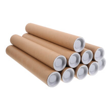 10pcs Cardboard Mailing Tubes with Secure SnapOn Caps for Poster and Artwork Storage