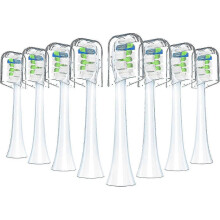 Replacement Brush Heads (white) Compatible with Electric Toothbrush, Pack Of 8 Electric Toothbrush Heads Suitable for Plaque Control