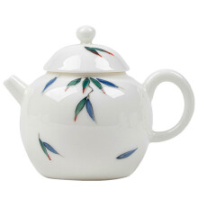 Hand-Painted Bamboo Series Porcelain Teapot - 120ml Mini Gongfu Tea Ceremony Teapot