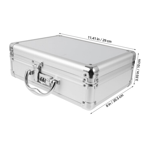 Aluminum Tool Case with Secure Combination Lock, Durable Hard Shell, Compact Briefcase for Travel 1