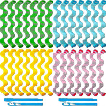 28 Pcs Hair Curlers Spiral Curls No Heat Wave with 2 Pcs Styling Hooks