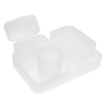MultiCompartment Makeup Brush Holder and Organizer Box with NonSlip Base for Vanity Storage